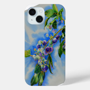 Coque Pour iPhone 15 peinture à l'aquarelle de bleuet