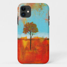 Peinture abstraite d'art d'arbre de paysage