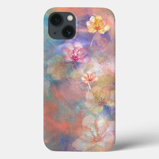Coques Case-Mate iPhone Peinture Abstraite et fleurs (Verso)
