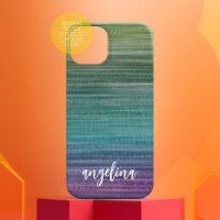 Peinture Abstraite moderne avec nom de script blan