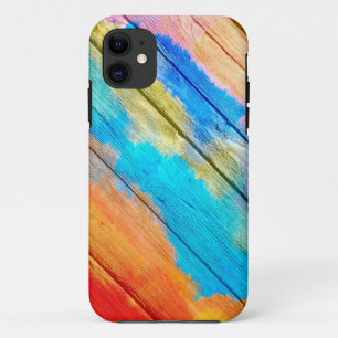 Coque Case-Mate Pour iPhone Peinture acrylique colorée sur bois #2