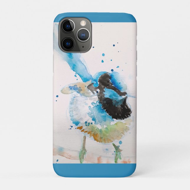 Coques Case-Mate iPhone Peinture aquarelle Troglodyte bleu Oiseaux austral (Dos)