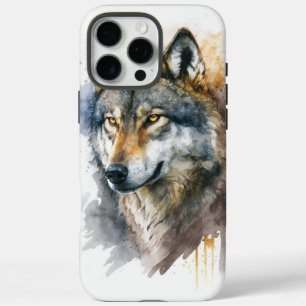 Coques iPhone 16 Pro Max Peinture aquarelle Wolf
