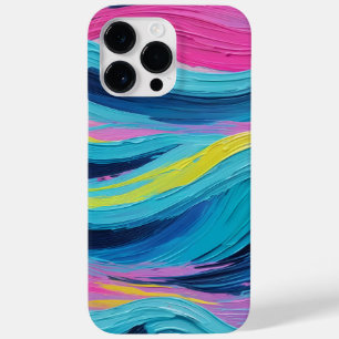 Coque Pour Pour iPhone 14 Pro Max Peinture Brush Stroke Abstrait Ocean Waves Neon Co