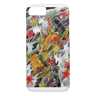 Coque Case-Mate Pour iPhone Peinture d'aquarelle d'art de tatouage de Japonais