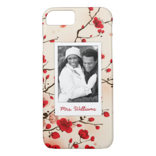 Coque Case-Mate Pour iPhone Peinture de style oriental fleuri Ajouter une pho