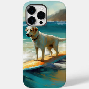 Coque Pour Pour iPhone 14 Pro Max Peinture de Surf sur Plage de Berger Anatolien