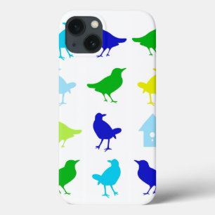 iPhone 13 Coque Peinture des oiseaux colorés par Chariklia Zarris