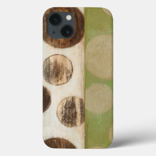iPhone 13 Case Peinture du bois de panneau de ton de la terre