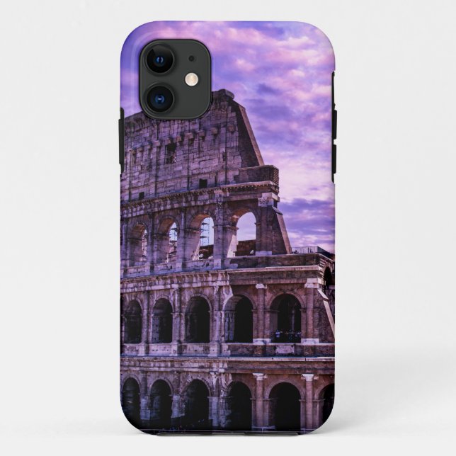 Coques Case-Mate iPhone Peinture du Colisée à Rome au coucher du soleil (Dos)