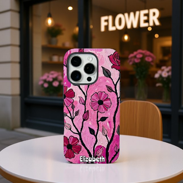 Coques Case-Mate iPhone Peinture Fuchsia et rose (Créateur téléchargé)