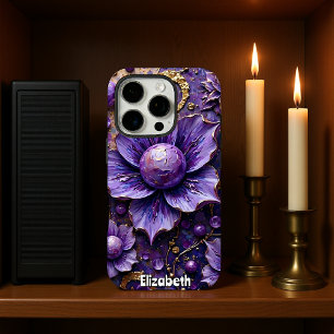 Coques iPhone 16 Pro Peinture Impasto de Lilac Fleurs