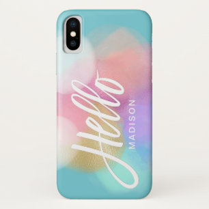 Case-Mate iPhone Case Peinture Pastel personnalisée Schéma Bonjour