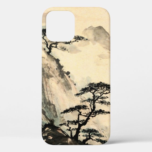 Coques Case-Mate iPhone peinture paysage chinois.chinois, peinture, japona (Verso)