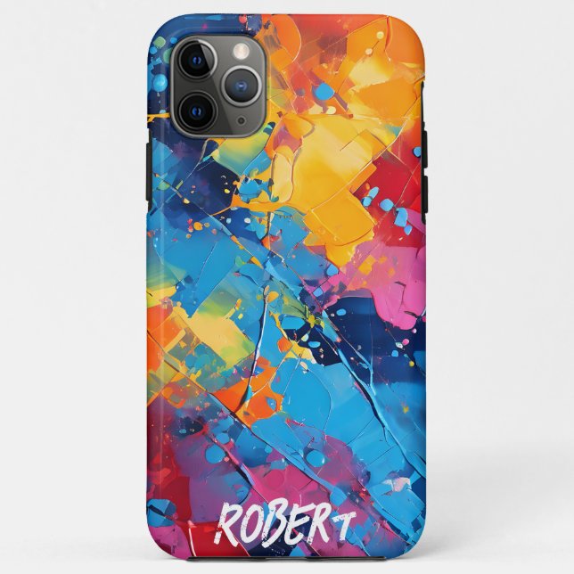 Coques Case-Mate iPhone Peinture Plaques Art Abstrait (Dos)