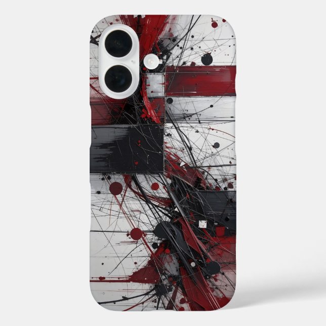 Coques Case-Mate iPhone peinture rouge et noire aléatoires (Verso)