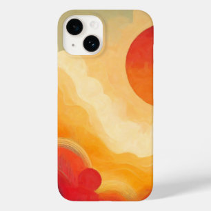 Coque Pour iPhone 14 Peinture solaire rouge spectaculaire