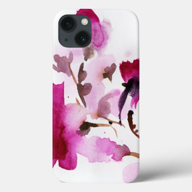 Coques Case-Mate iPhone Peintures florales abstraites 4 d'aquarelle (Verso)