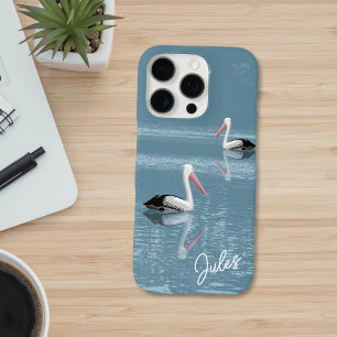 Coques iPhone 16 Pro Pelican Couple Paddle Calm Blue Water ajouter nom