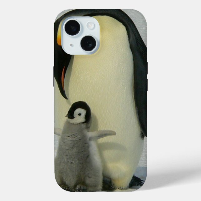 Coques Case-Mate iPhone Penguin regardant le poussin (Verso)