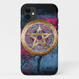 Coque iPhone 11 Pentagram Pagan Wiccan Alter le tissu