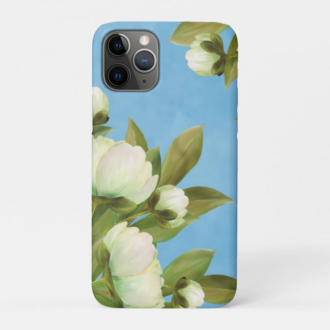 Coques Case-Mate iPhone Peonies blanches classiques Bouquet floral (Dos)