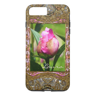Coque iPhone 7 Plus Peony Bud Monogramme Girl VII