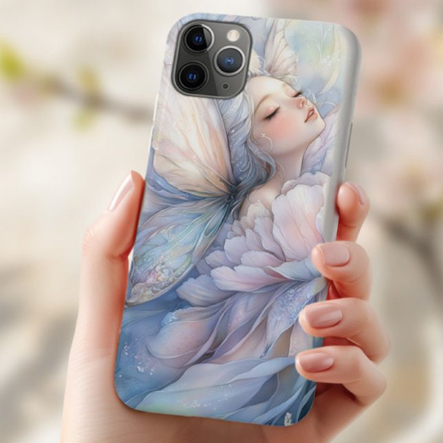 Coques Case-Mate iPhone Peony Of The Dawn (the Iphone 11 pro with the image of Peony of the Dawn shown in the hand of a young woman)