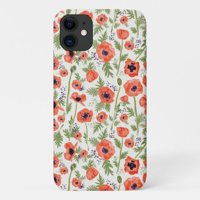 Coques Case-Mate iPhone Pépites Orange Floral (Dos)
