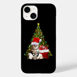Coque Pour iPhone 14 Père Noël Cat