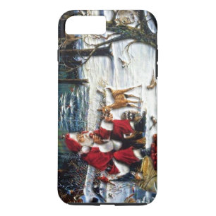 Coque Case-Mate Pour iPhone Père Noël de Noël traditionnelle dans le parc