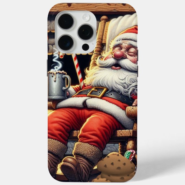 Coques Case-Mate iPhone Père Noël dort Noël (Verso)