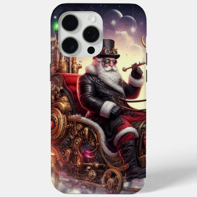 Coques Case-Mate iPhone Père Noël/Reindeer steampunk Noël/hiver (Verso)