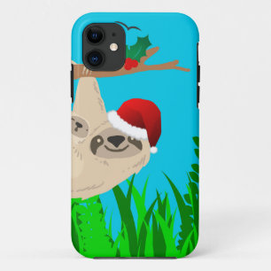 Coque iPhone 11 père Noël sloth