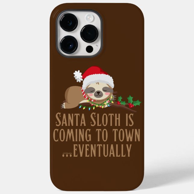 COQUES Case-Mate iPhone PÈRE NOËL SLOTH VIENT EN VILLE... FINALEMENT (Verso)