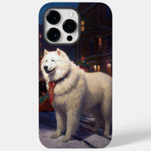 Coque Pour Pour iPhone 14 Pro Max Période de fêtes de Noël Samoyède