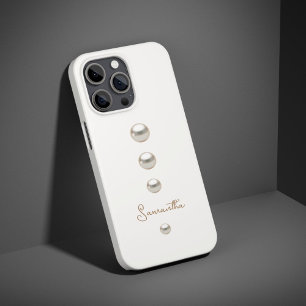 Coque iPhone 15 Pro Max Perles blanches