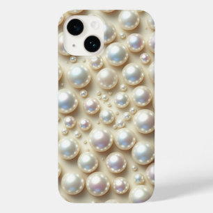 Coque Pour iPhone 14 Perles Blanches Pures Élégantes Dispersées Esthéti