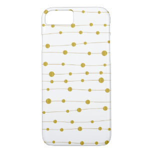 Coque iPhone 8/7 Perles de feuille d'or motif tendance et élégant b