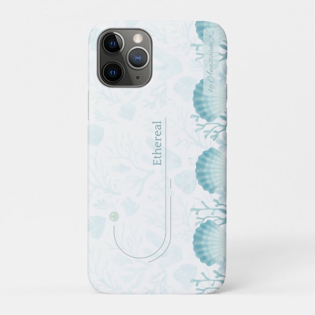 Coques Case-Mate iPhone Perles Océaniques de Teinte Personnalisées  (Dos)