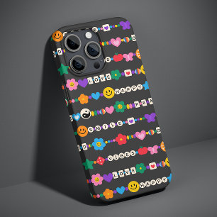 Coque Pour Pour iPhone 14 Pro Max Perles Rétro Sourire Amour Vibes Géniales
