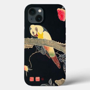 Case-Mate iPhone Case Perroquet sur la branche d'un Rose en fleurs Bush