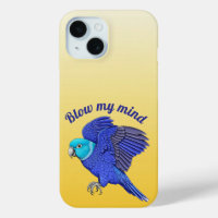 Perroquet Volant Bleu Graphisme Jaune