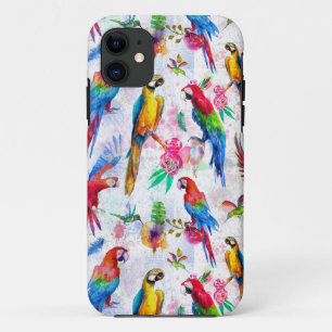 Coques Pour iPhone Perroquets de style d'aquarelle
