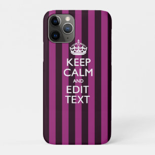 Etui iPhone Case-Mate Personalisé KEEP CALM Votre texte sur Pink Fuchsia