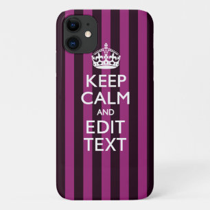 Coques Pour iPhone Personalisé KEEP CALM Votre texte sur Pink Fuchsia