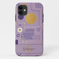 Personalisé Purple & Or Scandinave Minimaliste