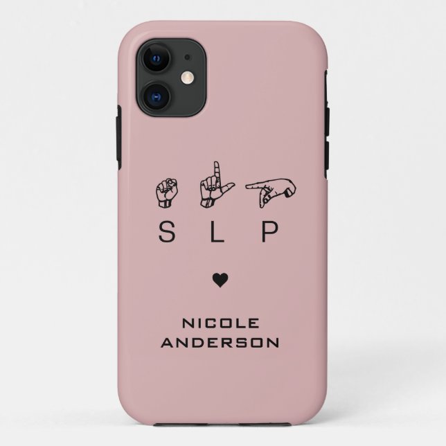 Coques Case-Mate iPhone Personalisé SLP orthophoniste Langue Pathologiste  (Dos)