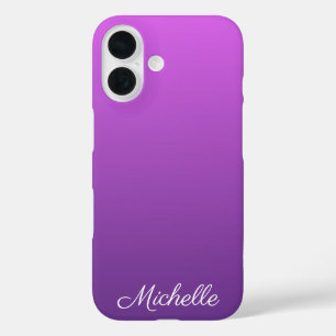 Coques iPhone 16 Personalisé violet ombre