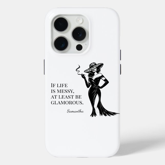 Coques Case-Mate iPhone Personalized Glam Style Quote Design  (Verso)